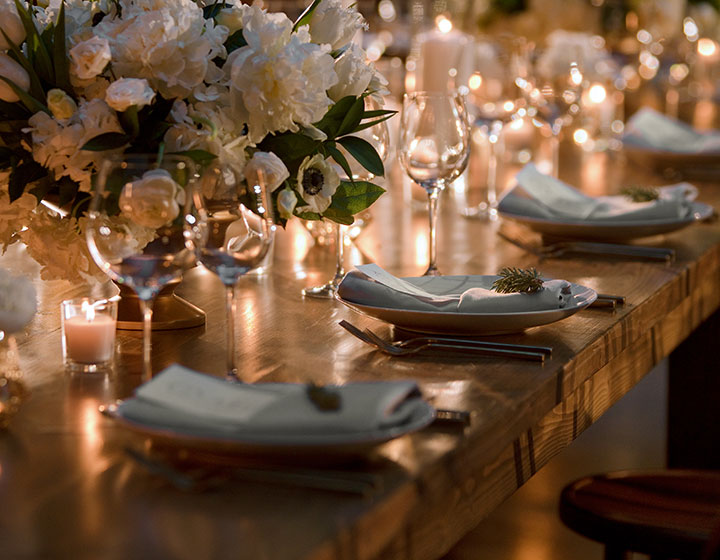 wedding reception table scape