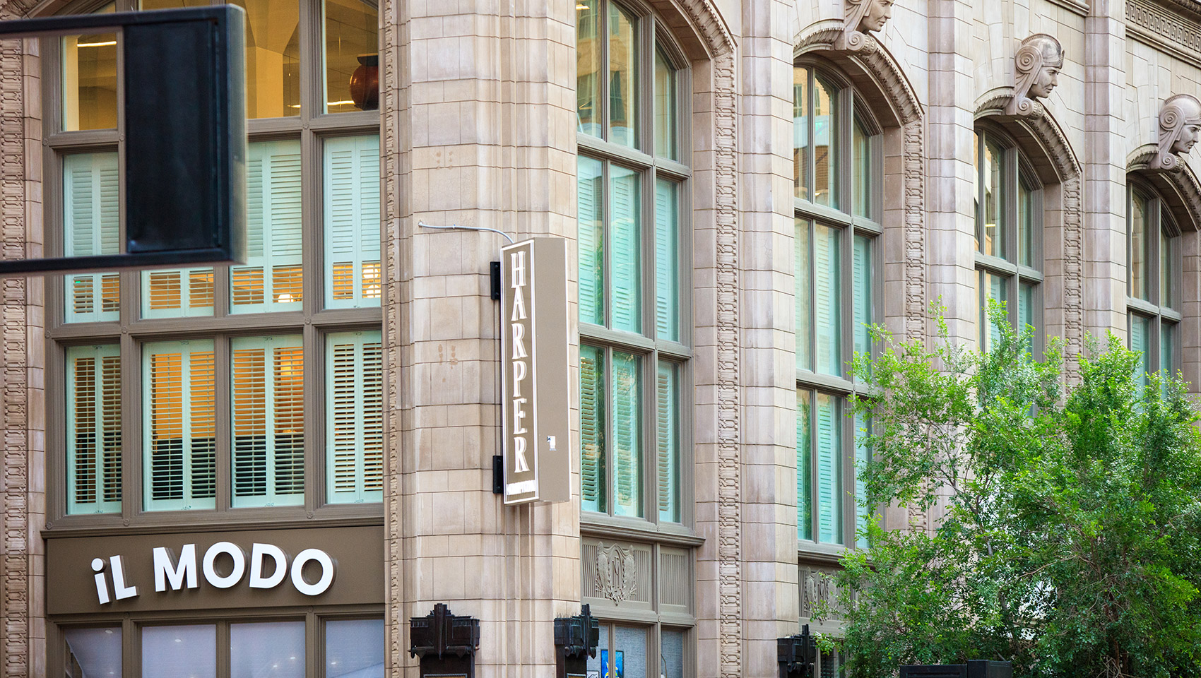 Exterior of the Kimpton Harper Hotel in downtown Fort Worth