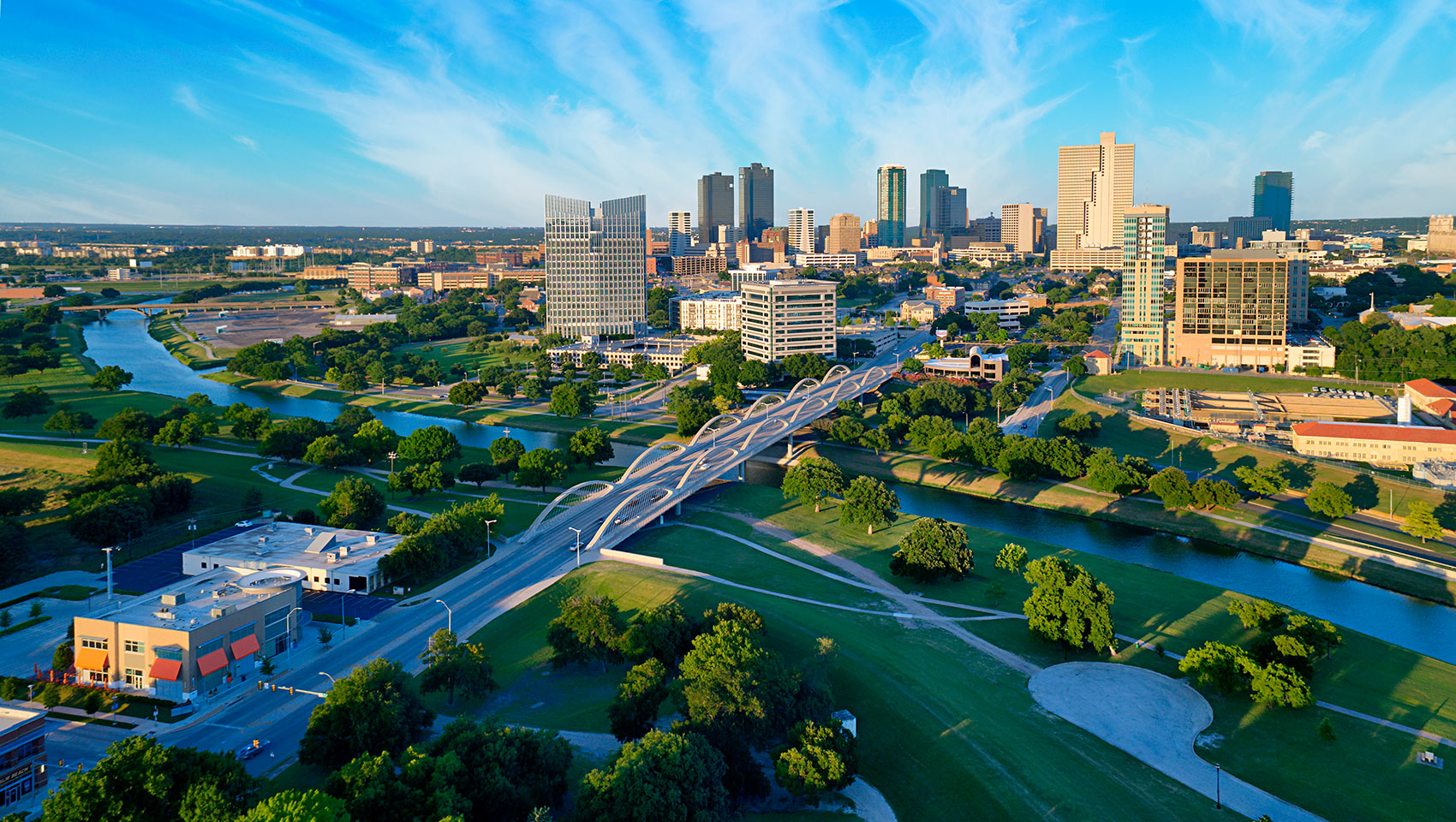 Aerial view of Fort Worth Texas