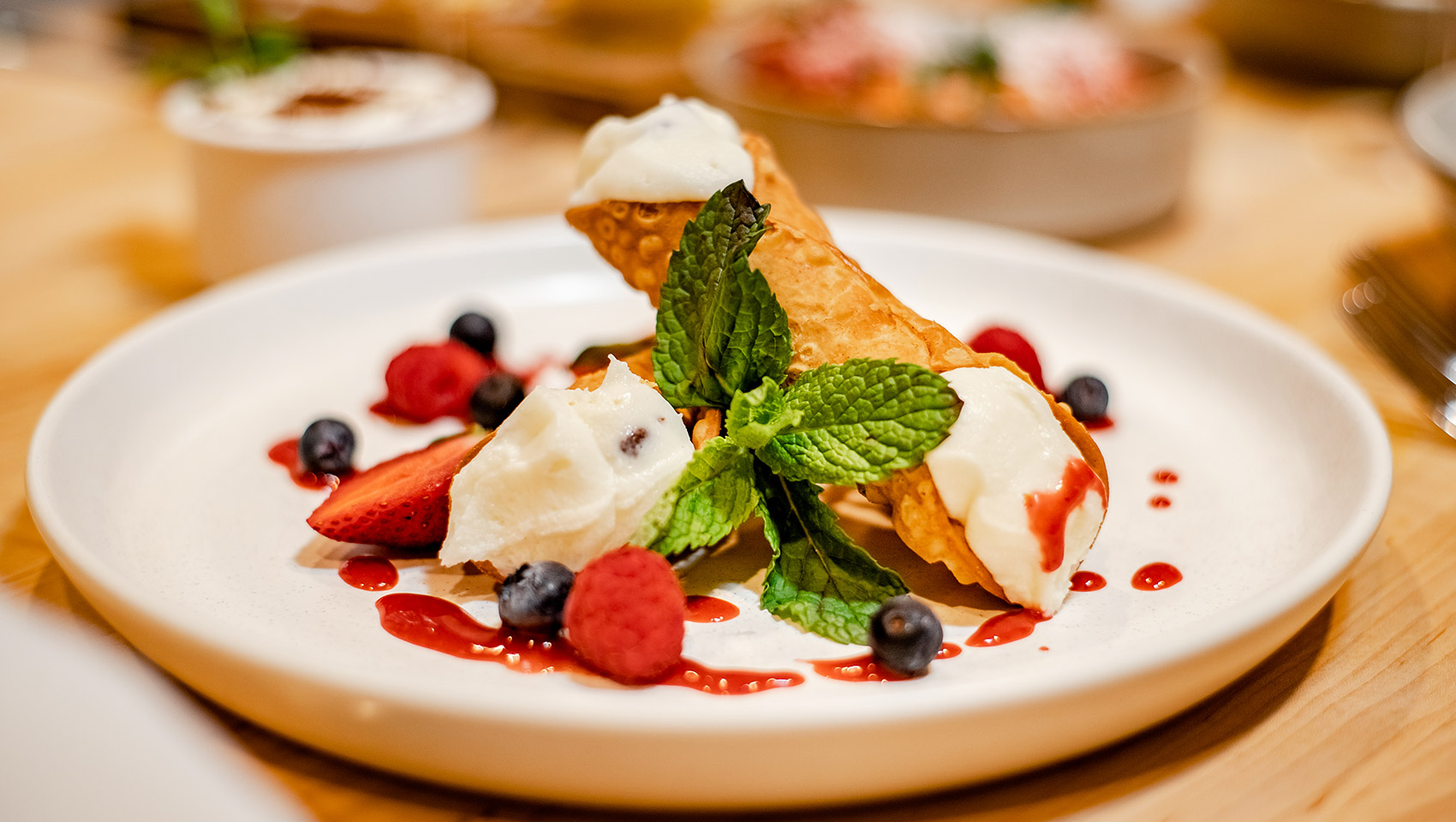 Homemade Italian cannoli in Fort Worth