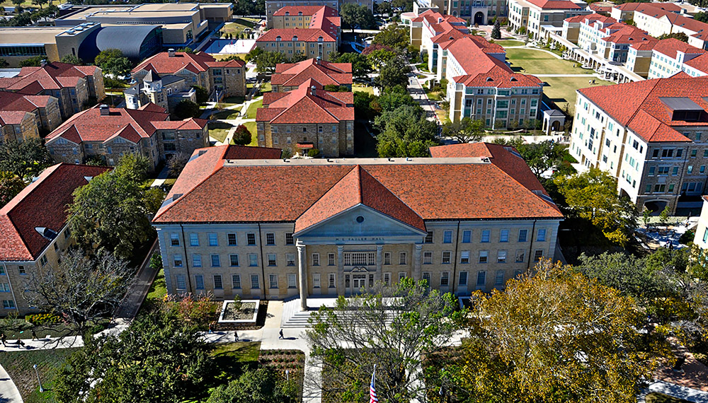 Texas Christian University campus in Fort Worth Texas