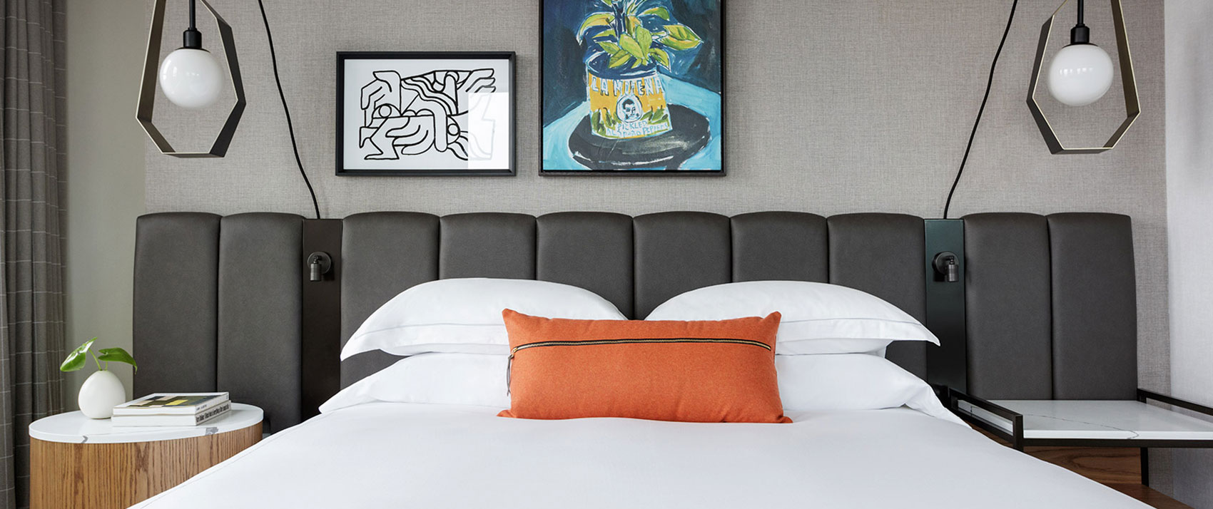 guestroom with king size bed